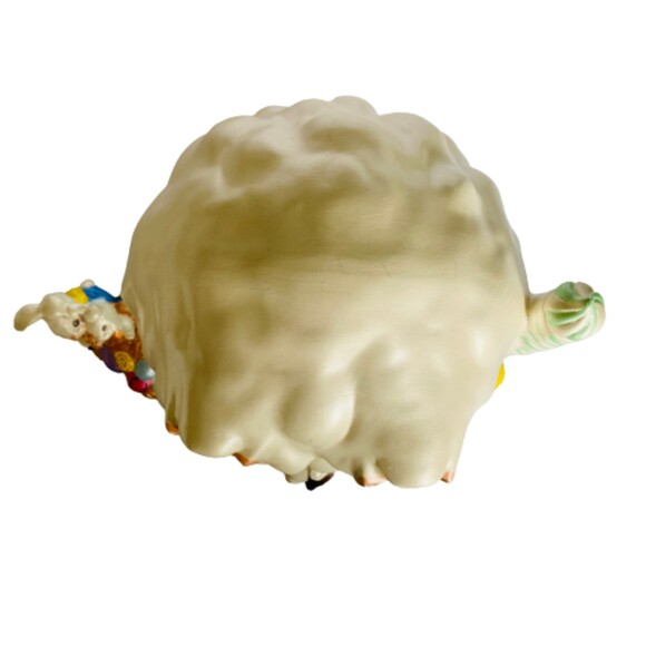 Vintage Ceramic Easter House Lamp Handpainted Bunnies Spring Decor 12x8.5" - Picture 7 of 9